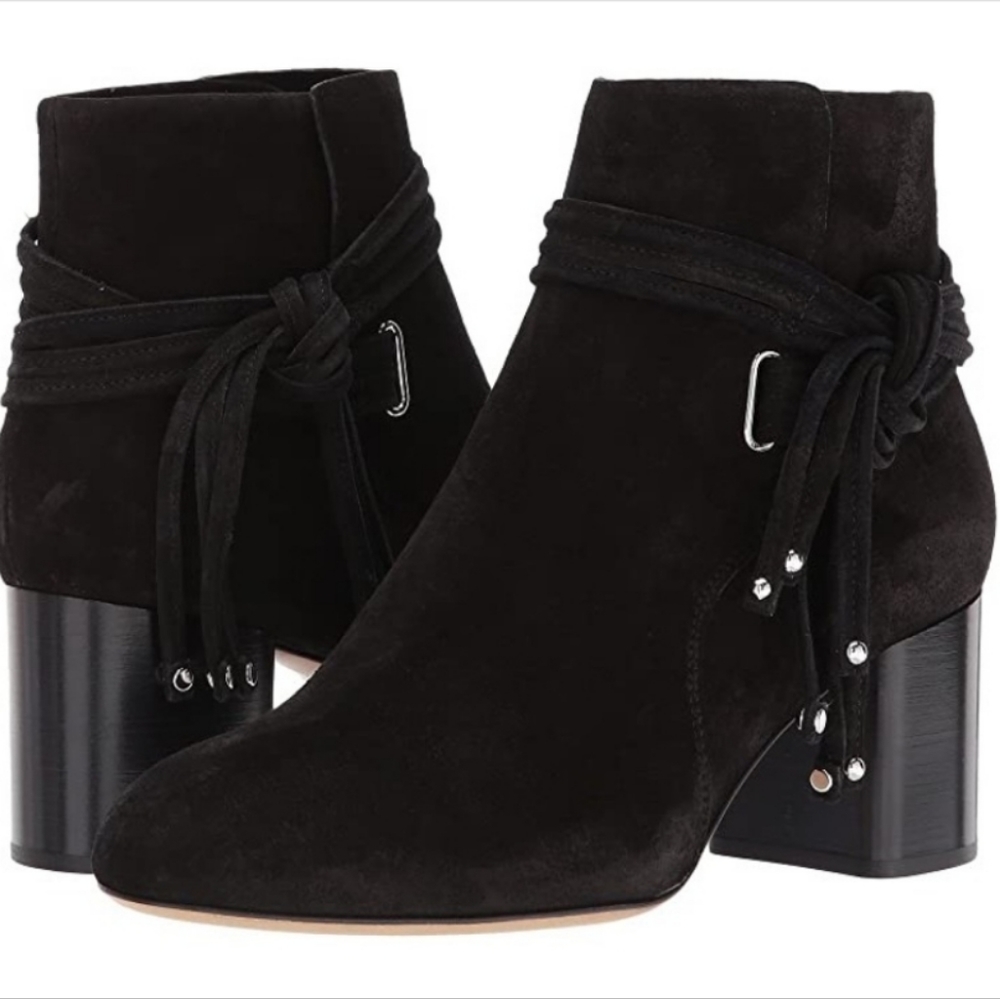NIB Rag & Bone Dalia II Genuine Suede ankle booties size 9 black - Picture 4 of 8